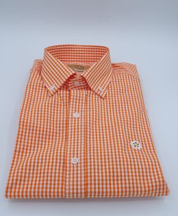 Camisa de Hombre Cuadros Vichy Naranja – Pejarape