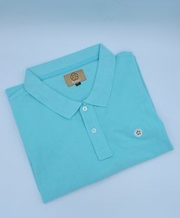 Polo de Hombre Azul Turquesa